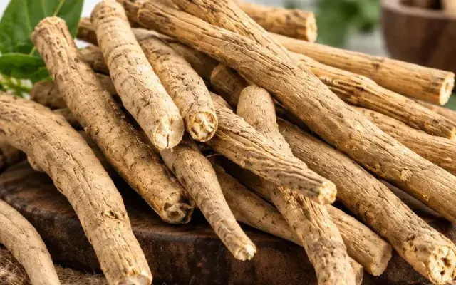 Dried ashwagandha roots