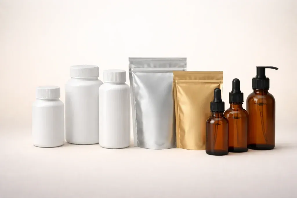 Formati di packaging Arizone – flaconi, buste e vetro