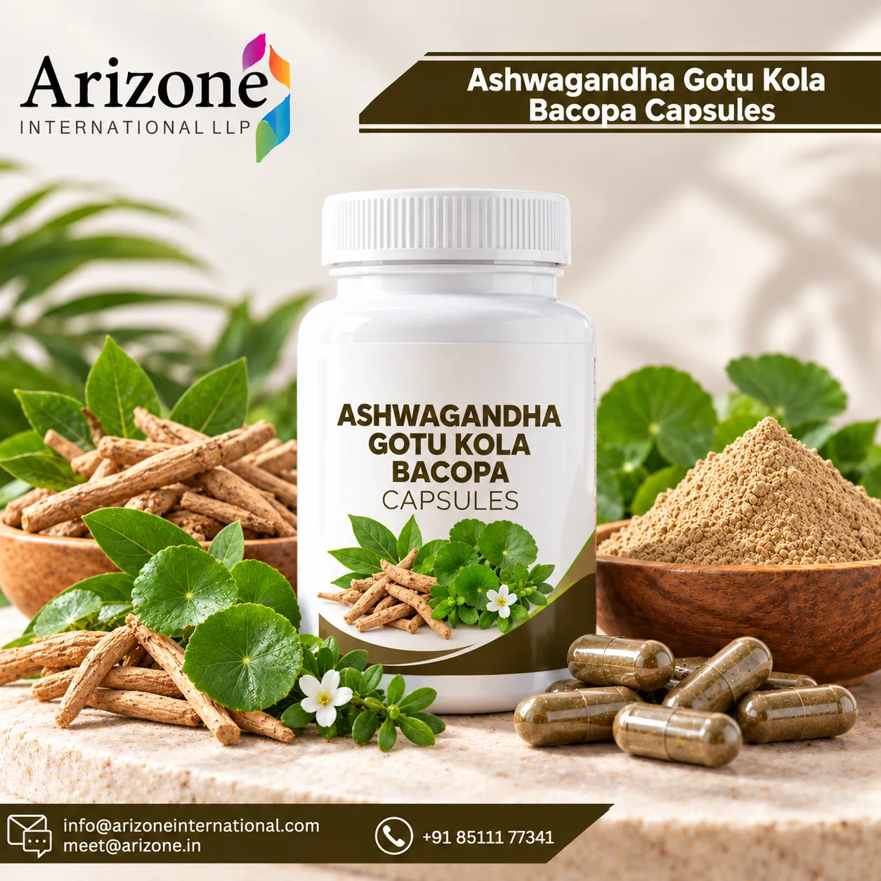 Ashwagandha Gotu Kola Bacopa Capsules