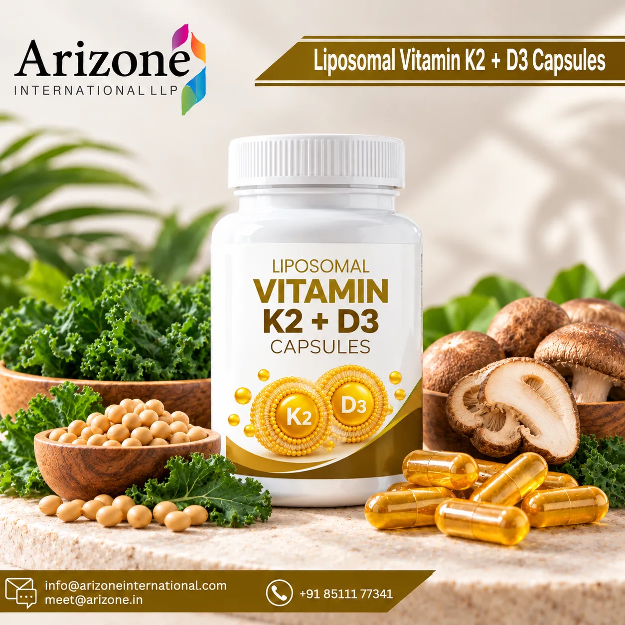 Liposomal Vitamin K2 + D3 Capsules