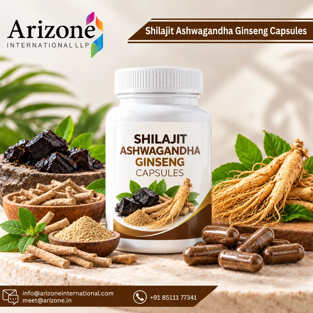 Shilajit Ashwagandha Ginseng Capsules photo