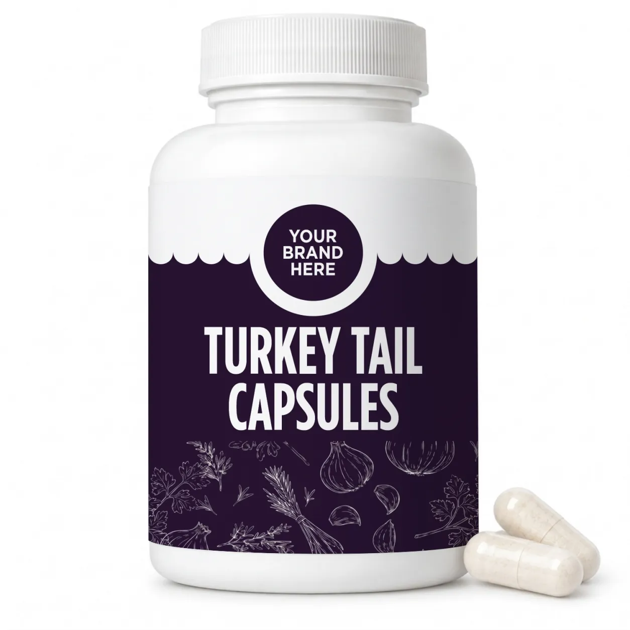 Functional mushroom capsules with dried mushrooms