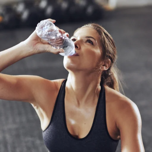 Women Drinking Water After Excersie