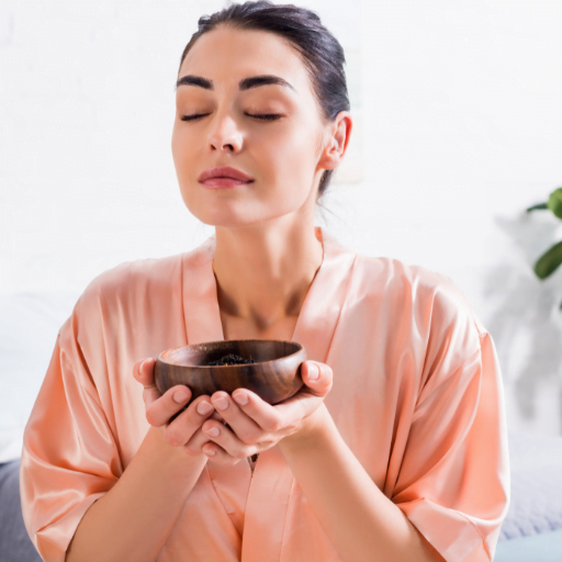 Women Inhaling Scent in Spa for Aromatherapy