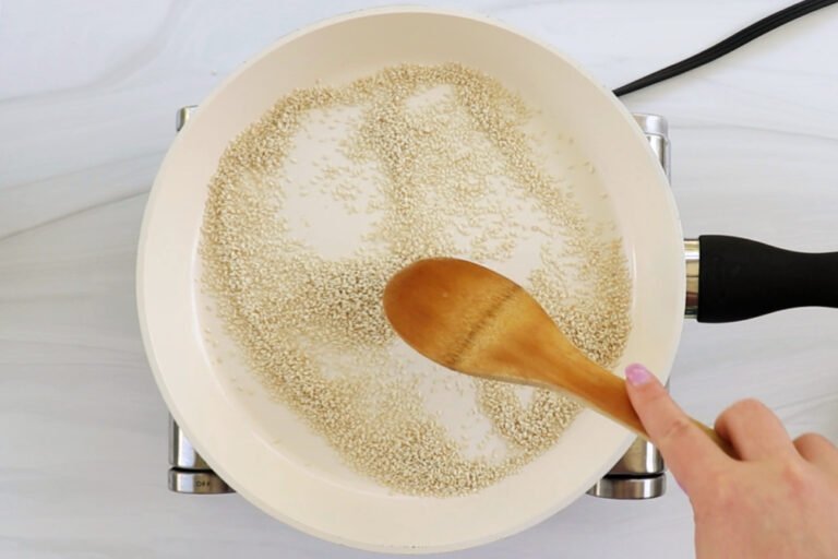 Toasting Sesame Seeds in a Pan