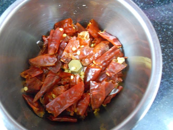 Grinding Red Chillies